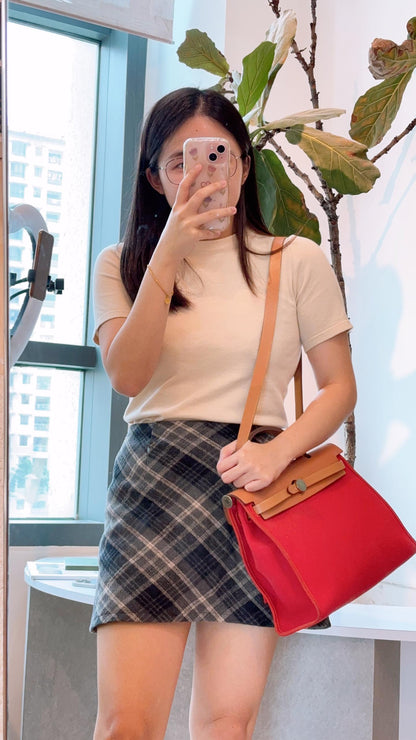 Hermes Red Herbag 31 (PHW)