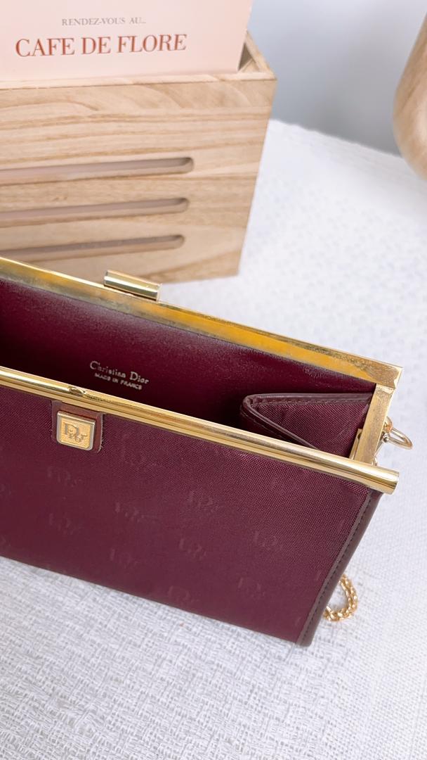 Dior Burgundy Diorissimo French Clutch