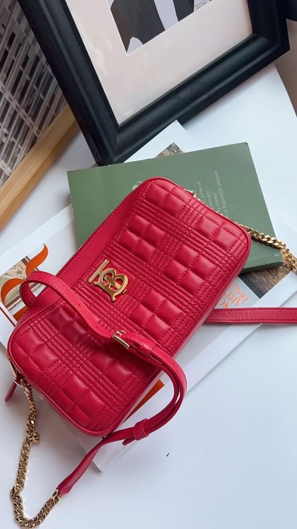 Burberry Red Small Lola Camera Bag