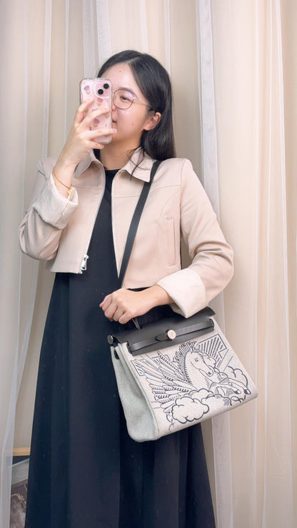 Hermès Black Pegase Pop Herbag 31 (PHW)