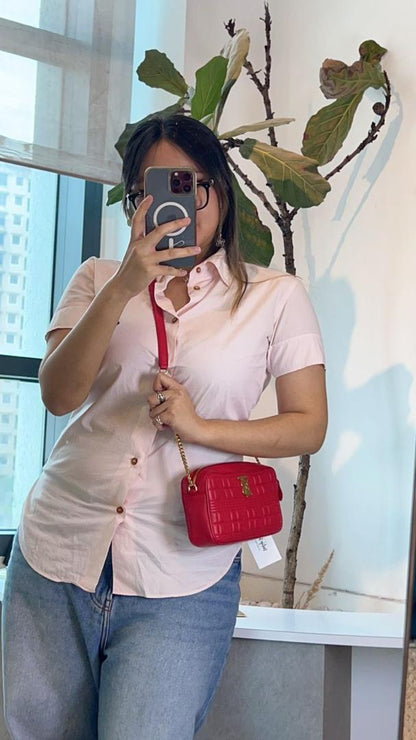 Burberry Red Small Lola Camera Bag