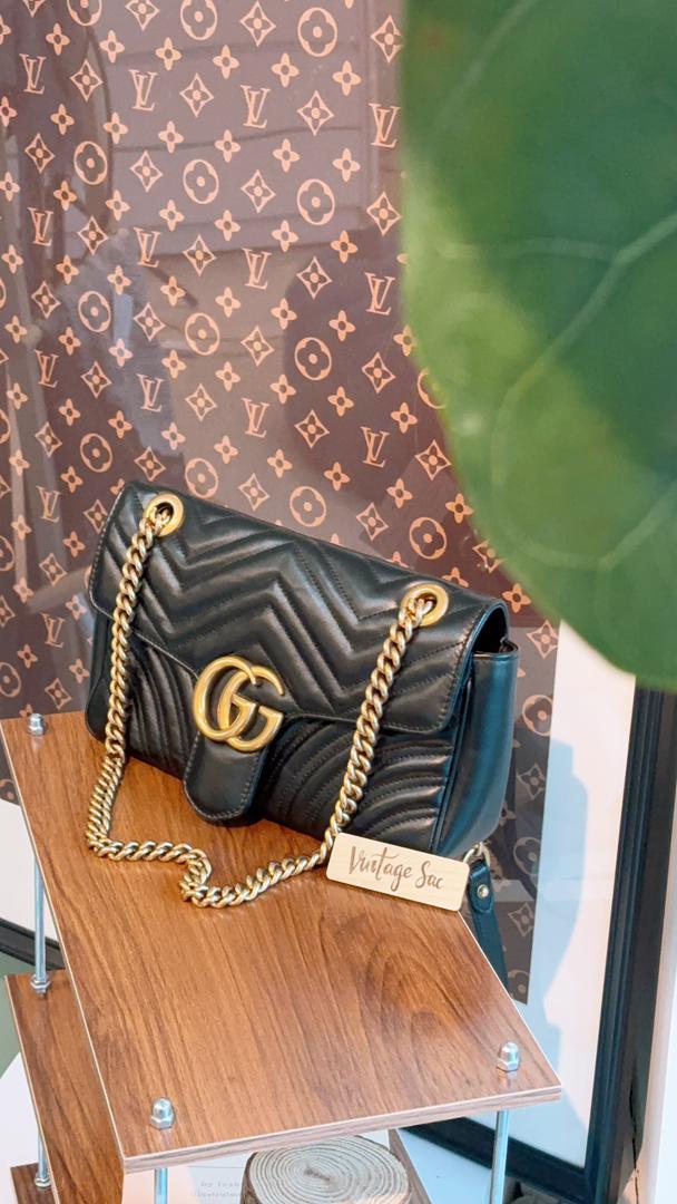 Gucci Black Small Marmont (GHW)