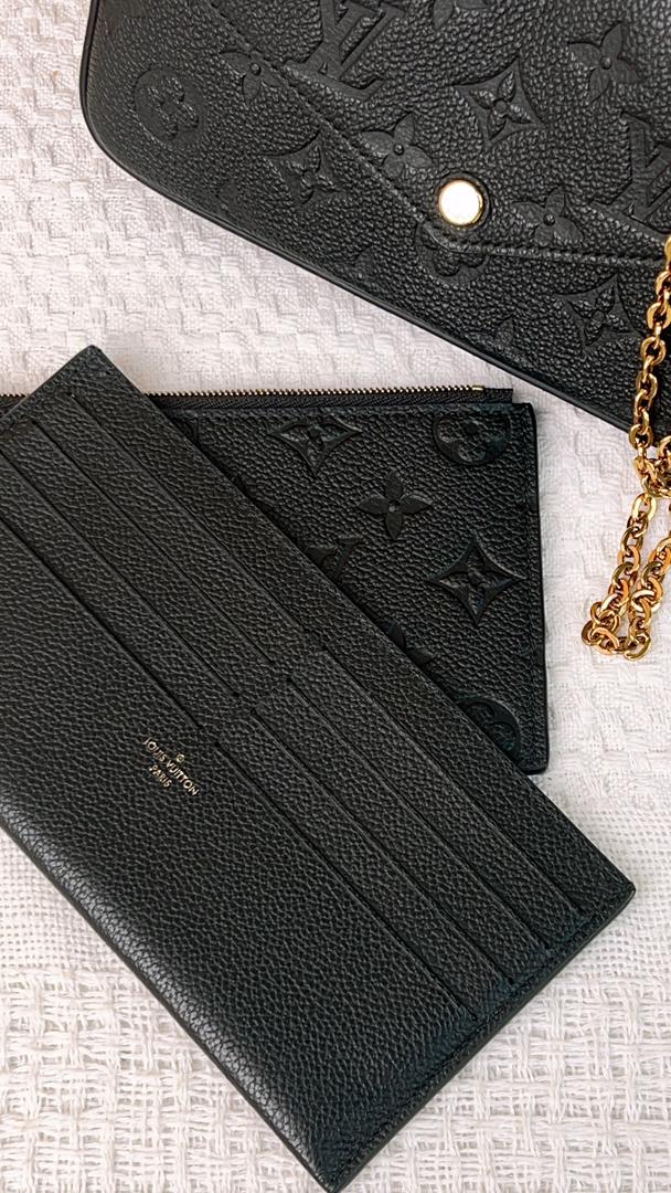 Louis Vuitton Black Monogram Empreinte Felicie Pochette