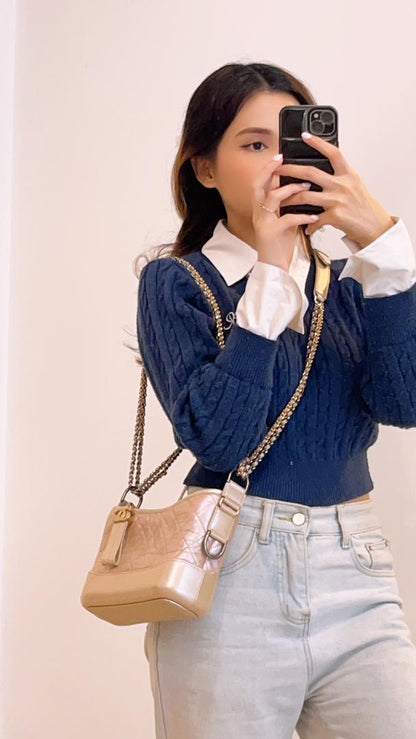 Chanel Champagne Small Gabrielle Hobo