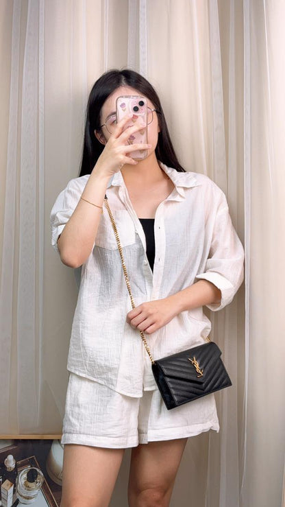 YSL Black Small Envelope WOC (GHW)