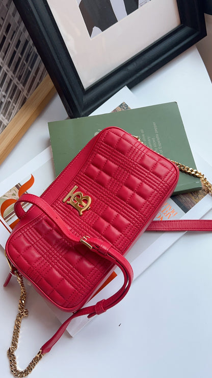 Burberry Red Small Lola Camera Bag
