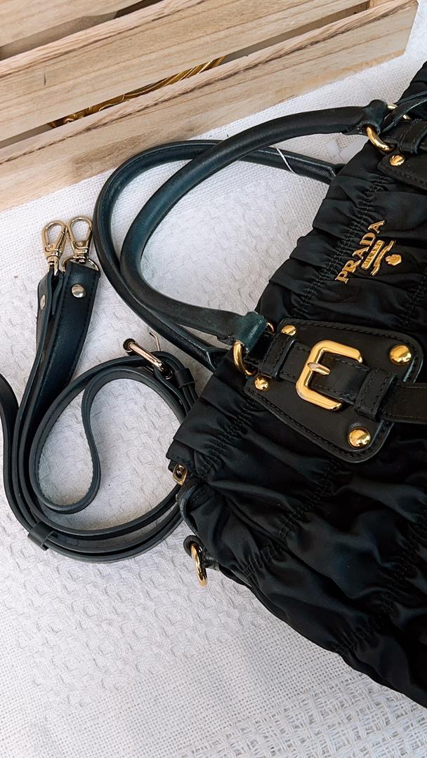 Prada Black Nylon Gaufre Tote