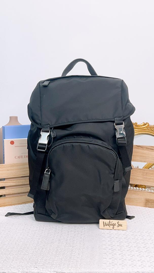 Prada Black Nylon Backpack