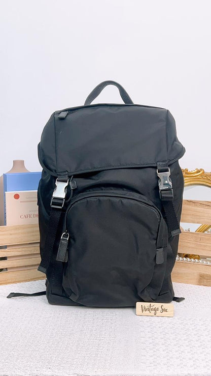 Prada Black Nylon Backpack