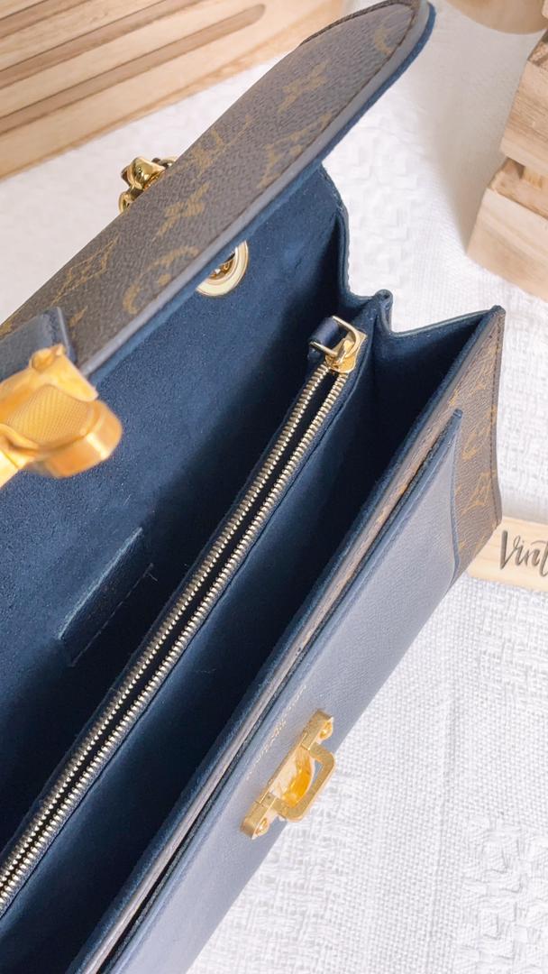 Louis Vuitton Navy Monogram Victoire Flap Bag