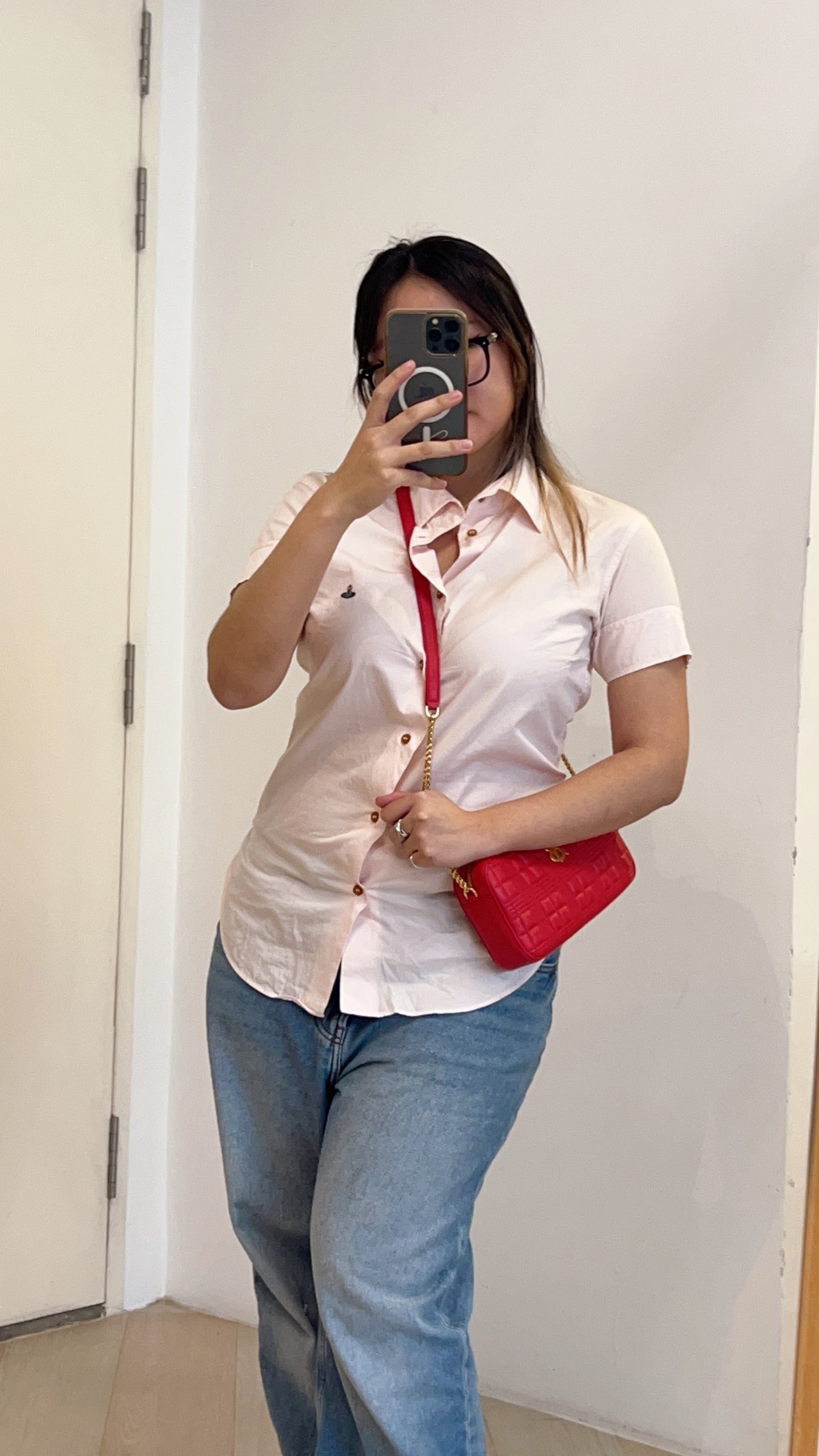 Burberry Red Small Lola Camera Bag