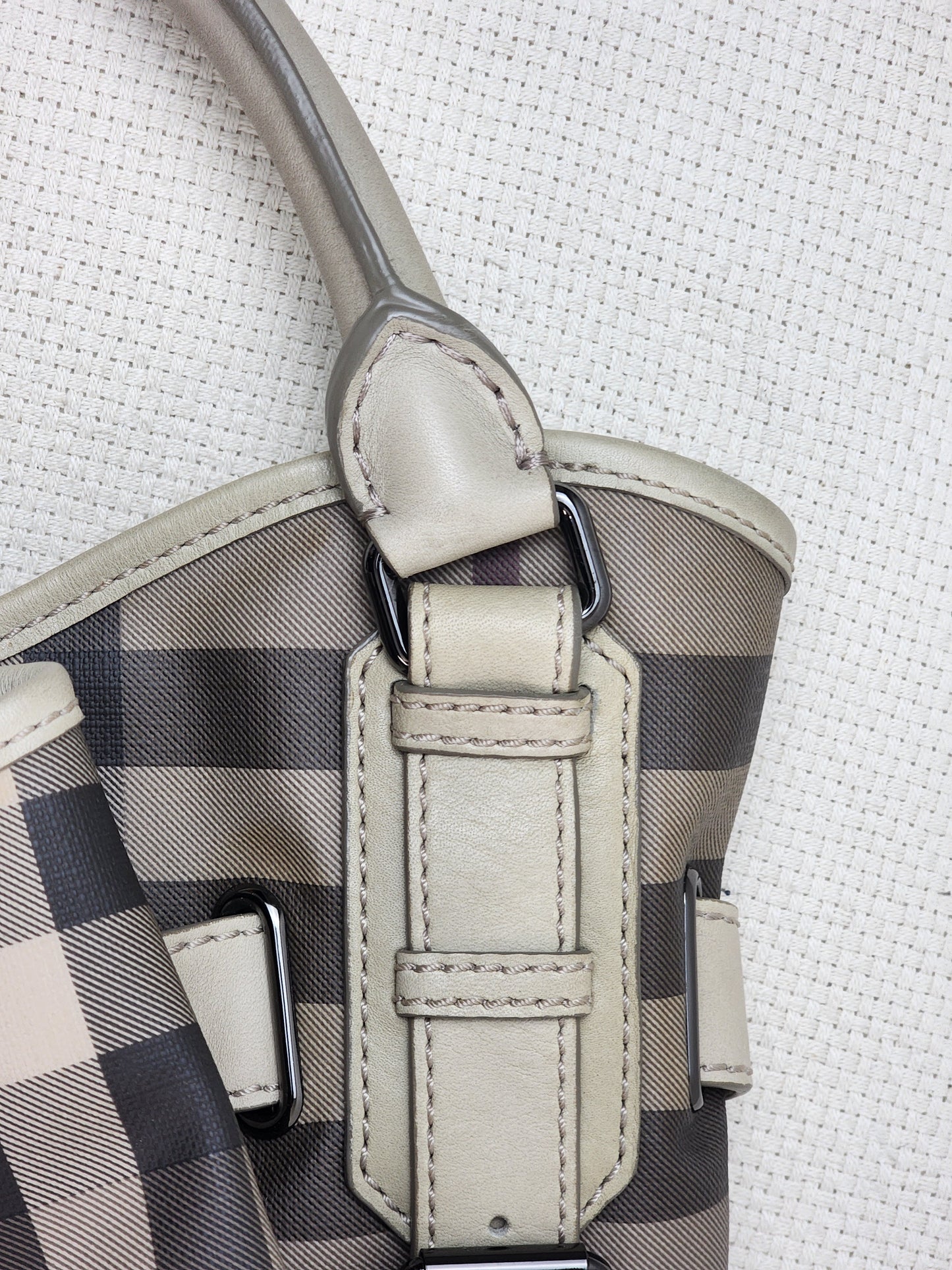 Burberry Smoked Check Walder Hobo Bag