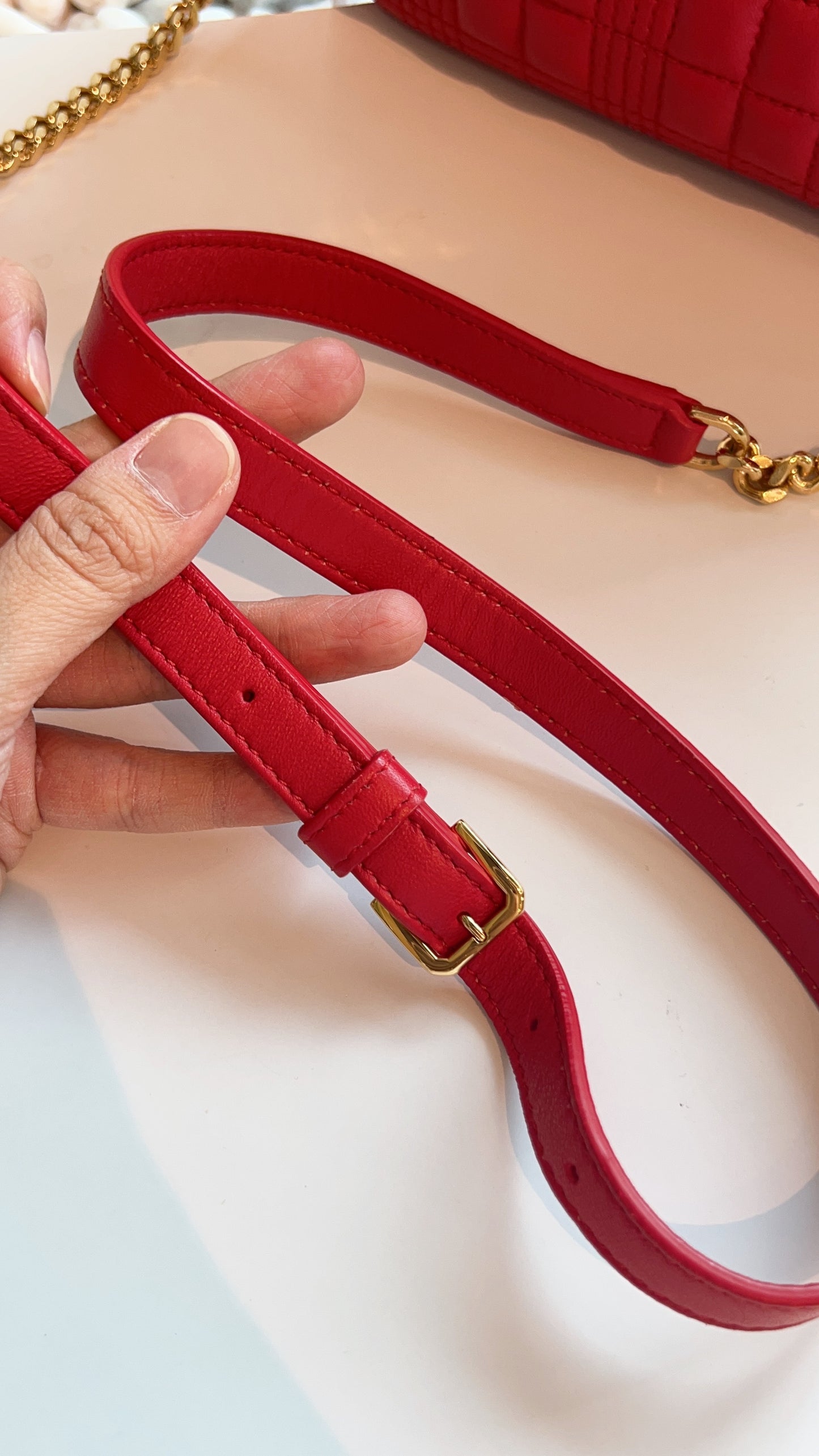 Burberry Red Small Lola Camera Bag