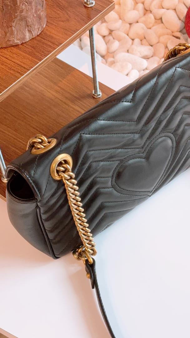 Gucci Black Small Marmont (GHW)