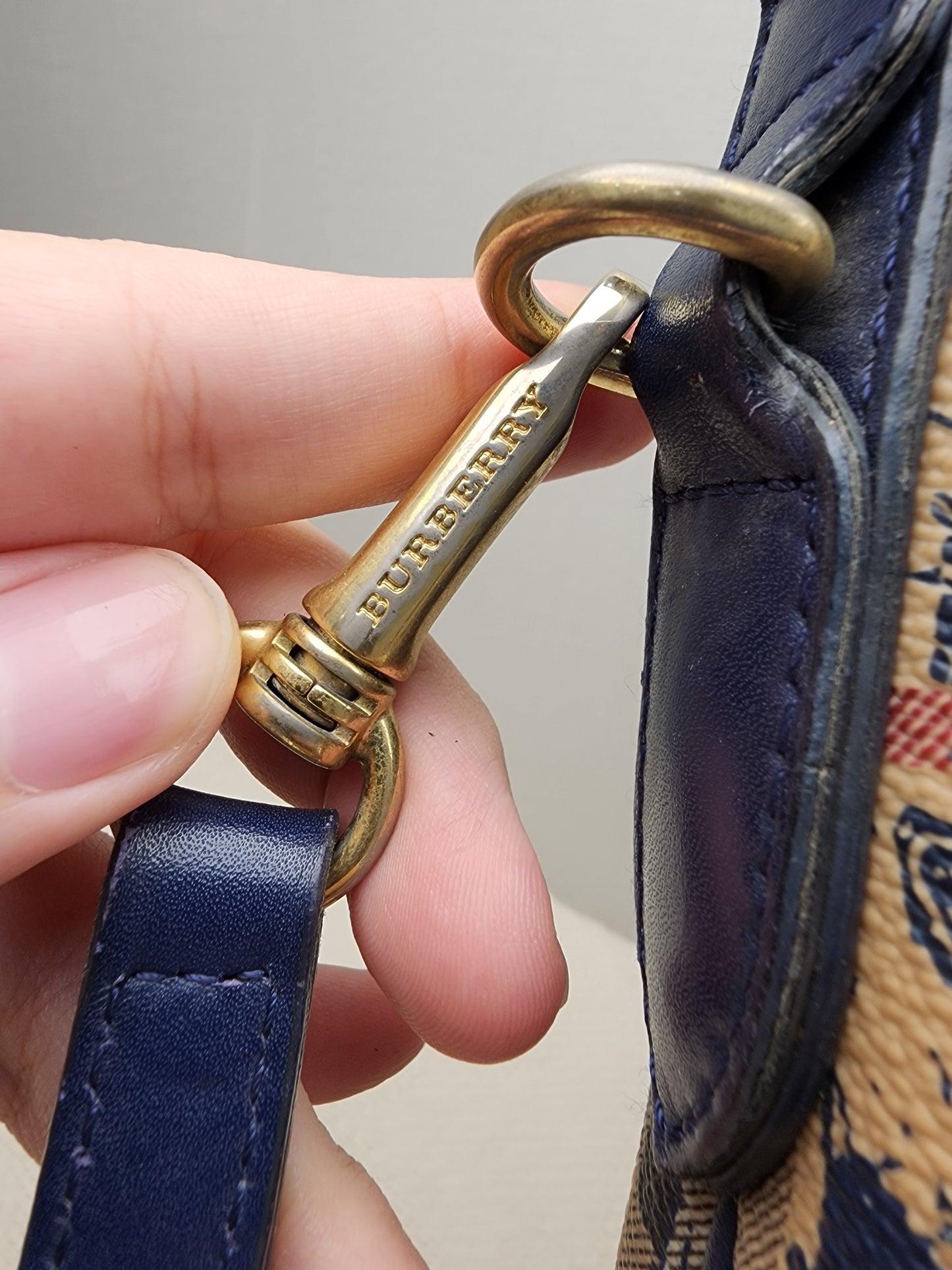 Burberry Haymarket Check Splash Studded Canterbury Tote