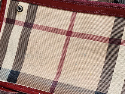 Burberry Red / Beige House Check PVC Cantebury Tote