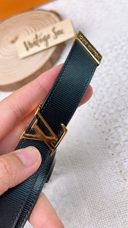 LV Black Initials 20mm Belt