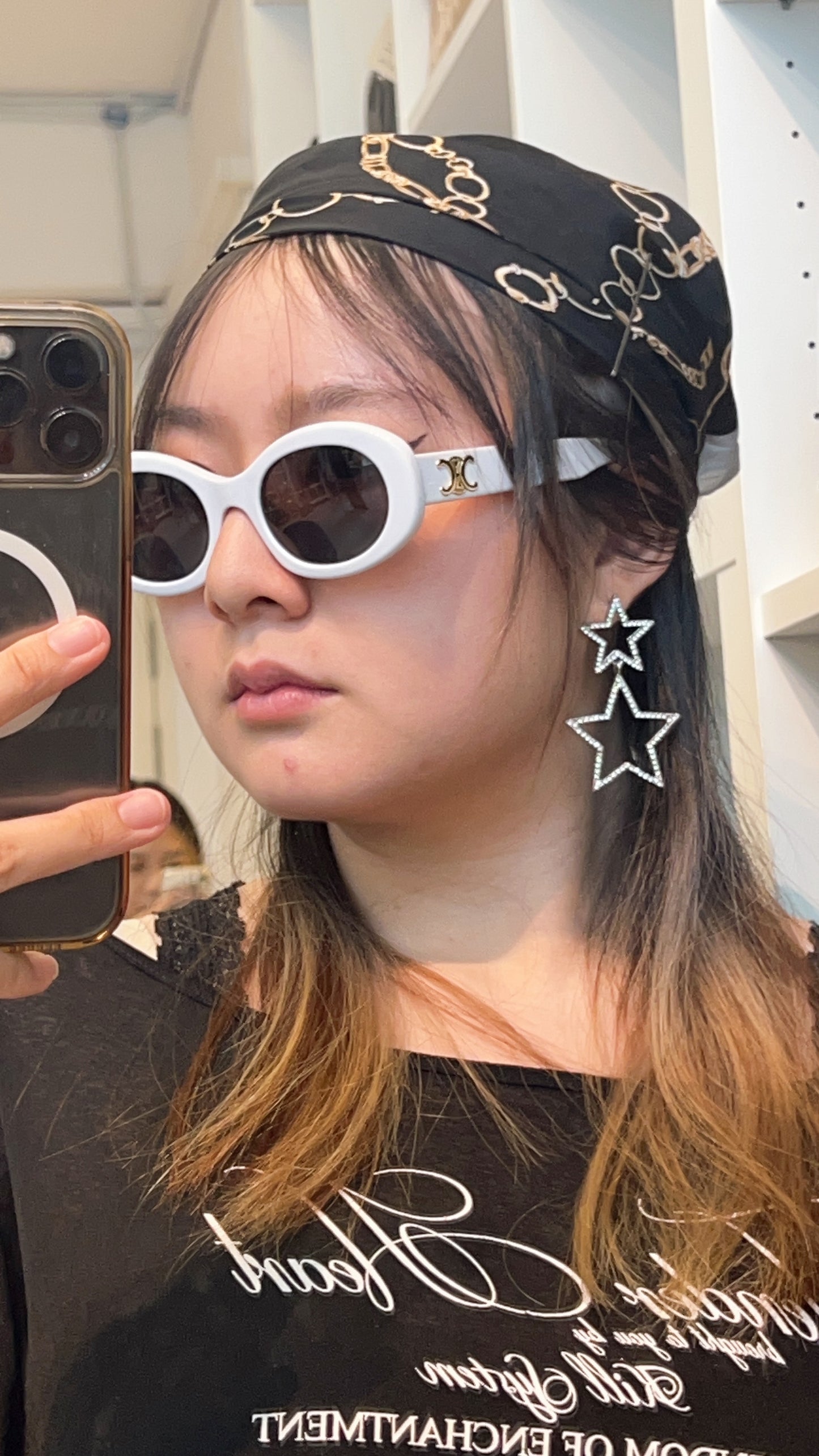 Celine Marble White Triomphe Sunglasses