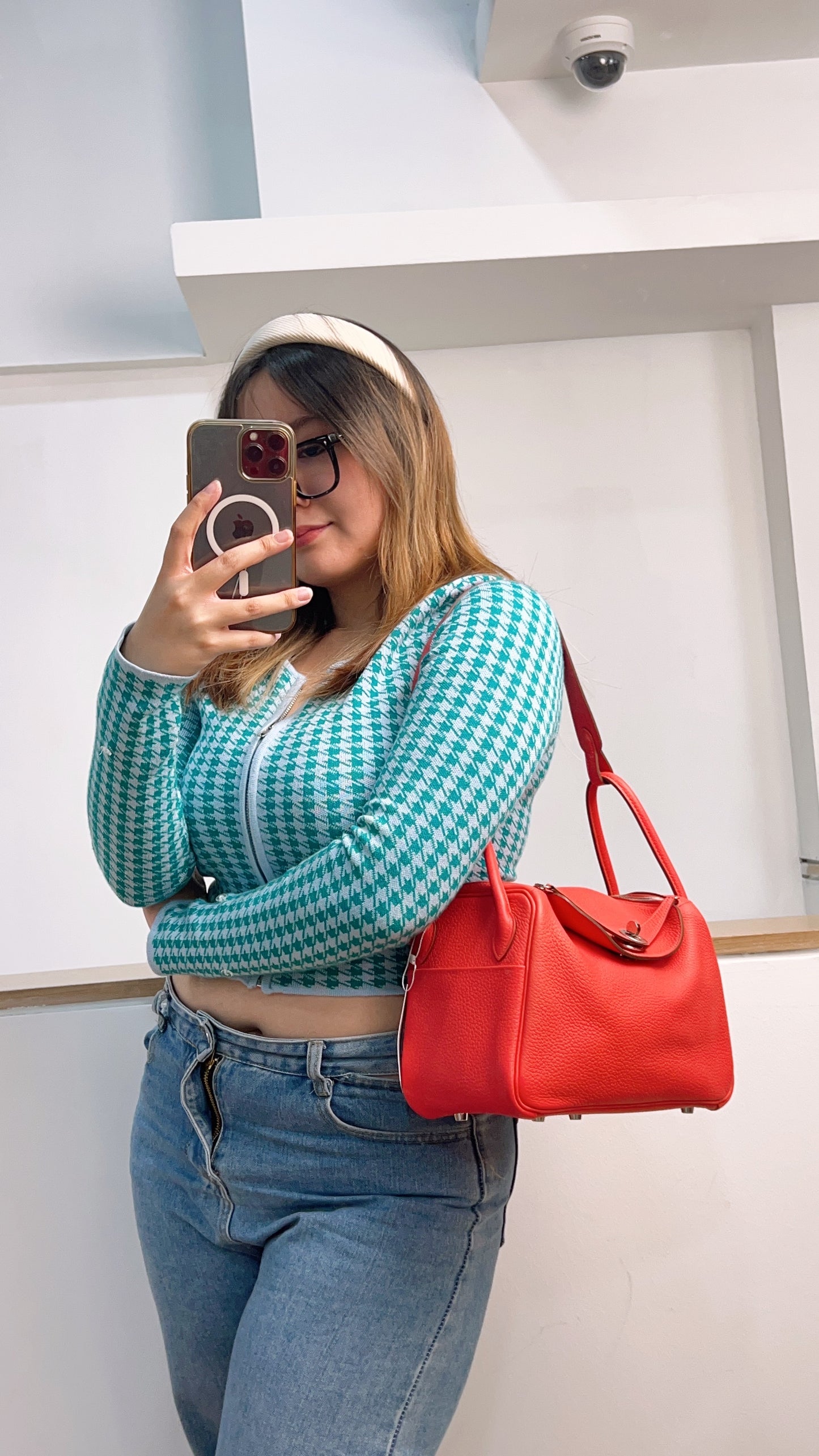 Hermes Rose Juipur Lindy 26 PHW