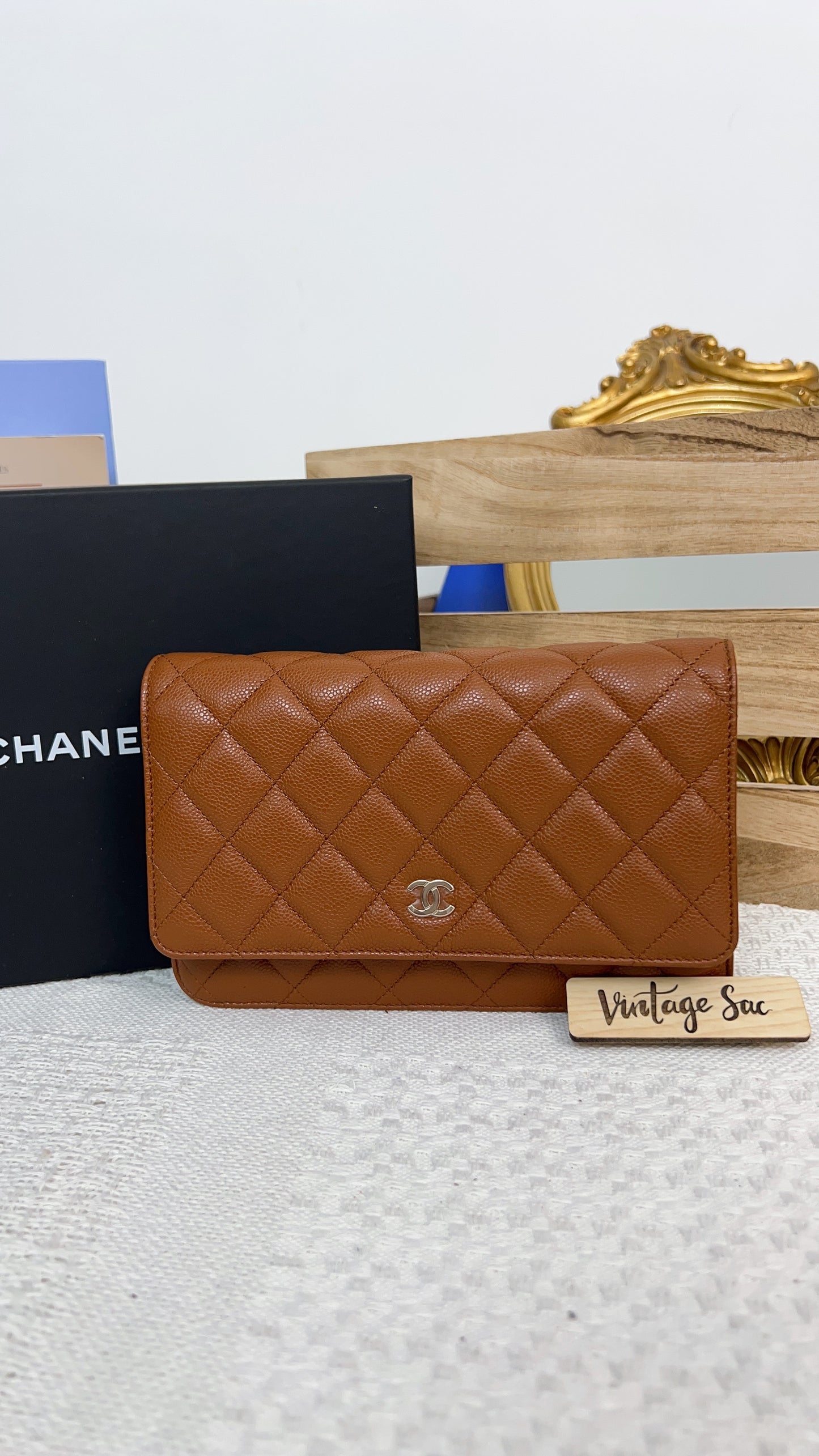 Chanel Brown Caviar Classic WOC
