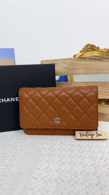 Chanel Brown Caviar Classic WOC