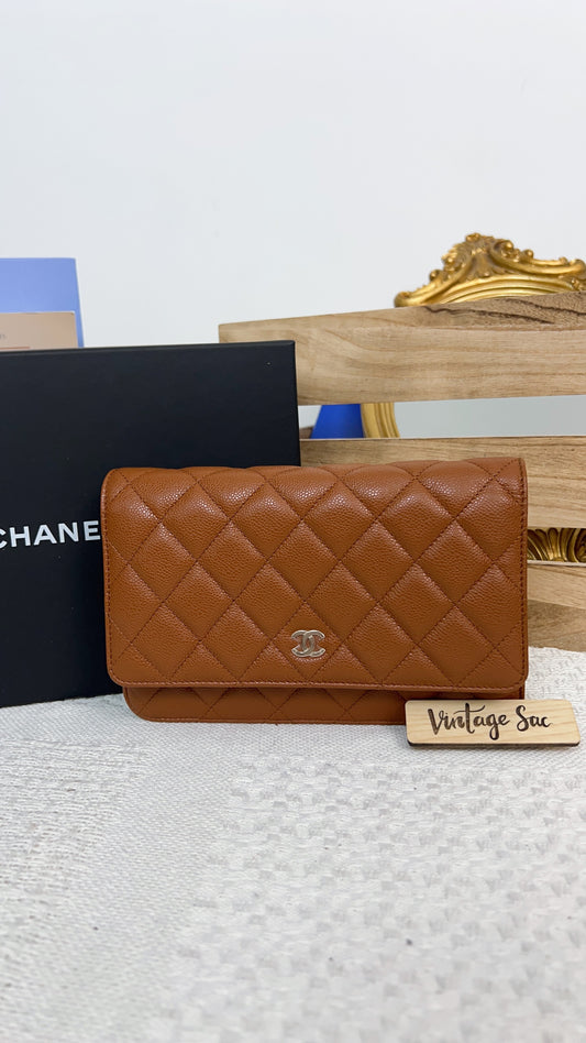 Chanel Brown Caviar Classic WOC