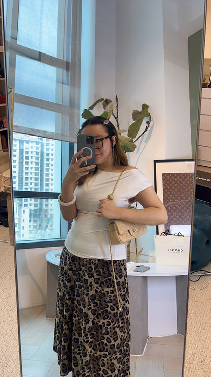 Chanel Beige Lambskin Pearl Crush Mini Rectangular