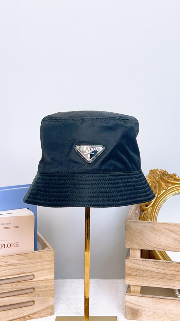 Prada Black Re-Nylon Bucket Hat (M size)