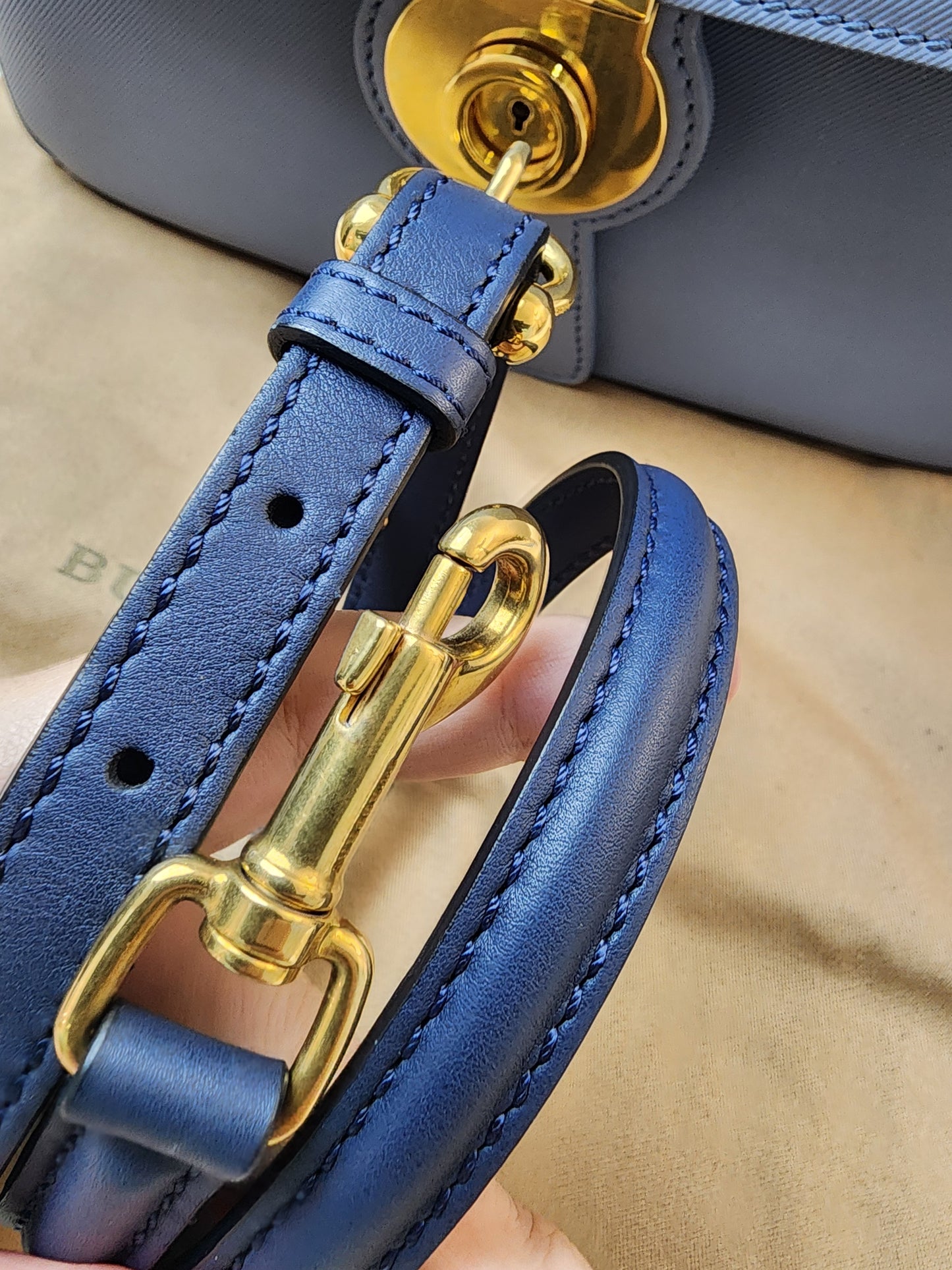 Burberry Medium DK88 Top Handle Bag in Trench Calfskin