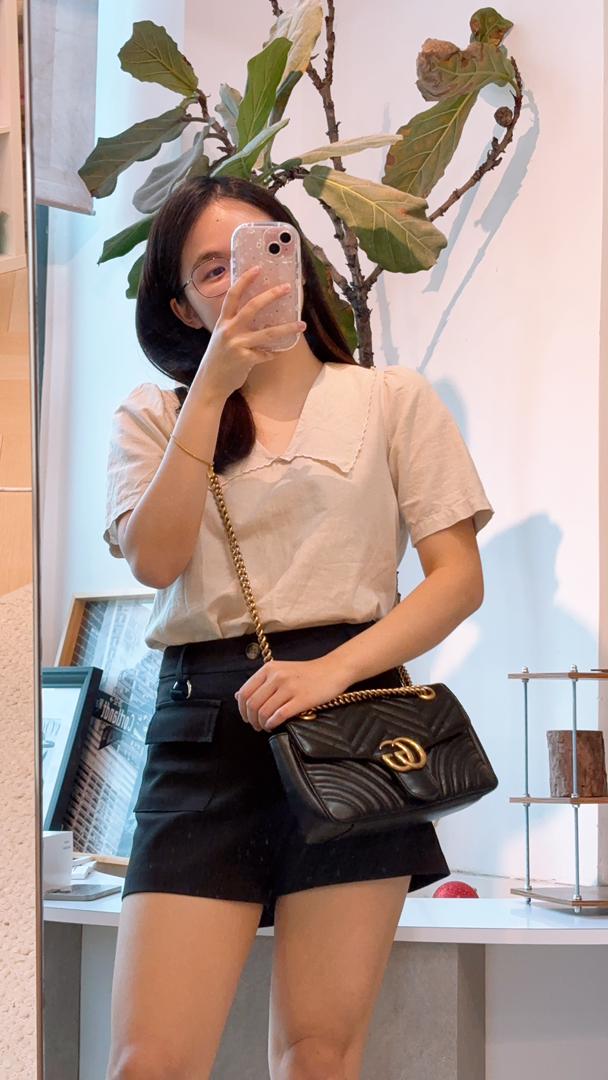 Gucci Black Small Marmont (GHW)