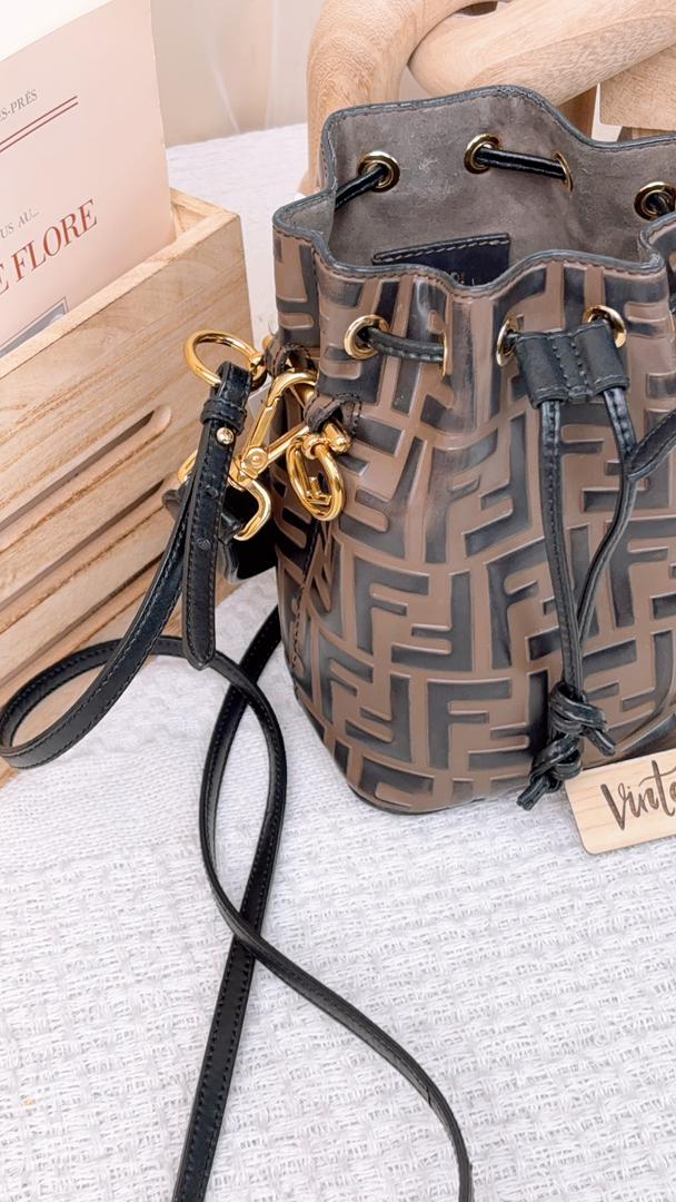 Fendi Brown Calfskin Mini Mon Tresor Bag