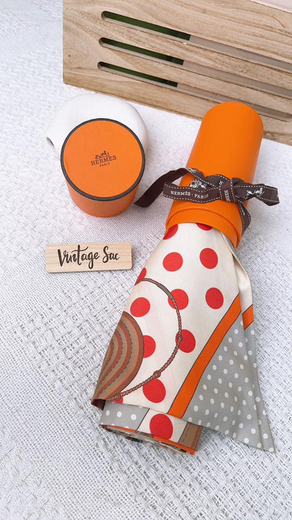 Hermes Clic Clac A Pois Maxi Twilly