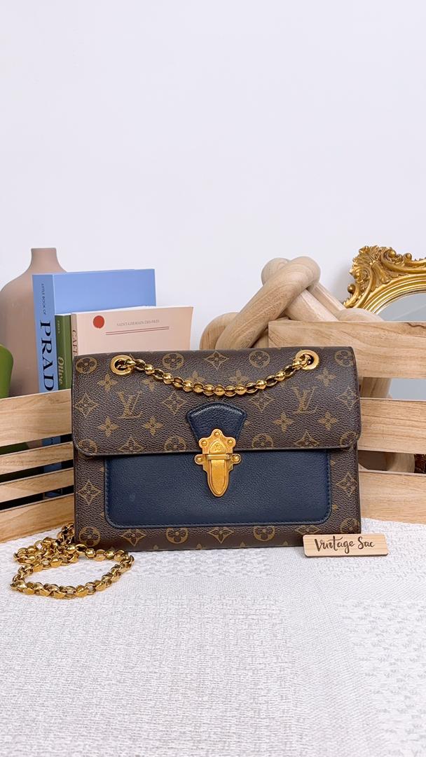 Louis Vuitton Navy Monogram Victoire Flap Bag