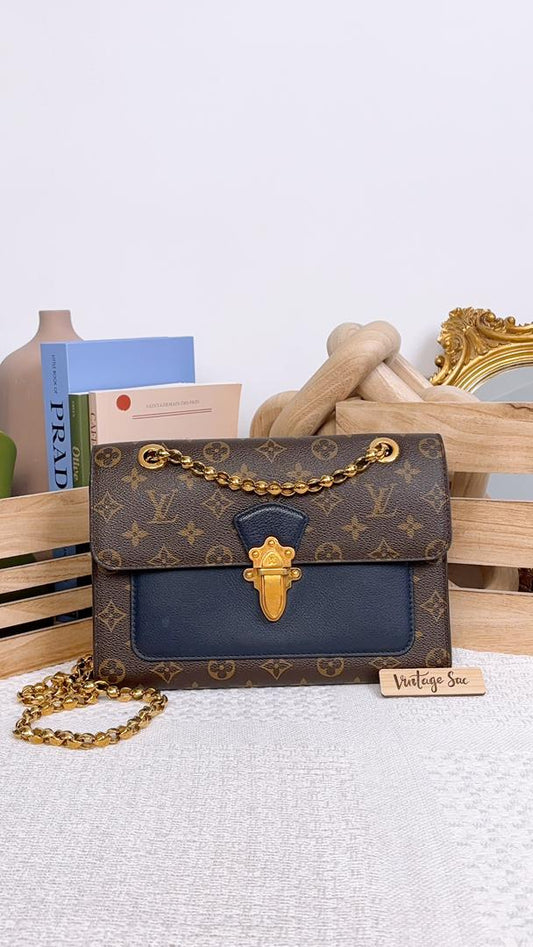 Louis Vuitton Navy Monogram Victoire Flap Bag