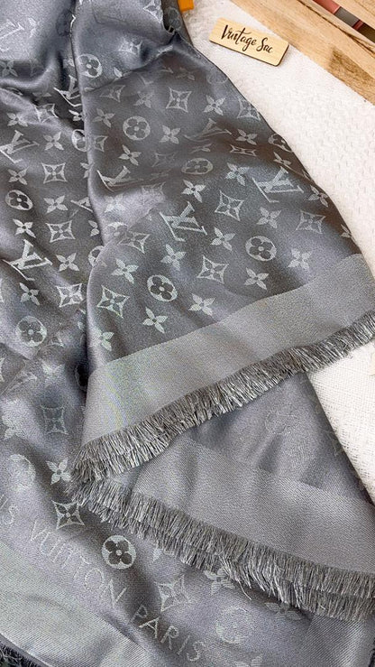 Louis Vuitton Grey Monogram Shine Shawl