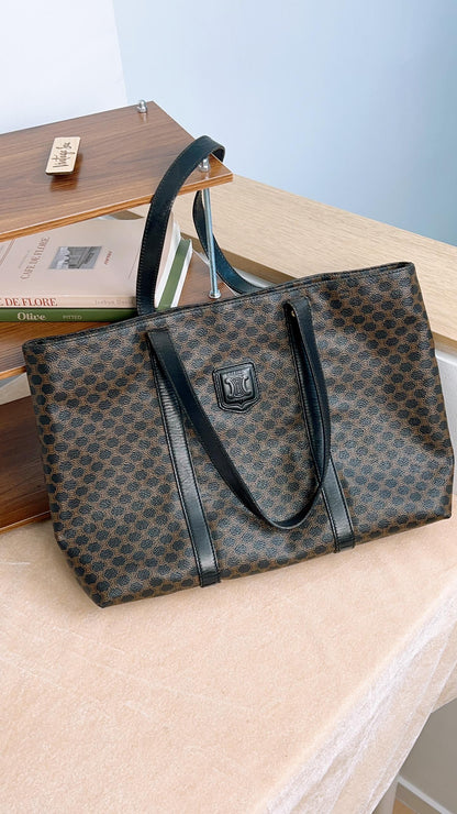 Celine Black Macadam Tote Bag