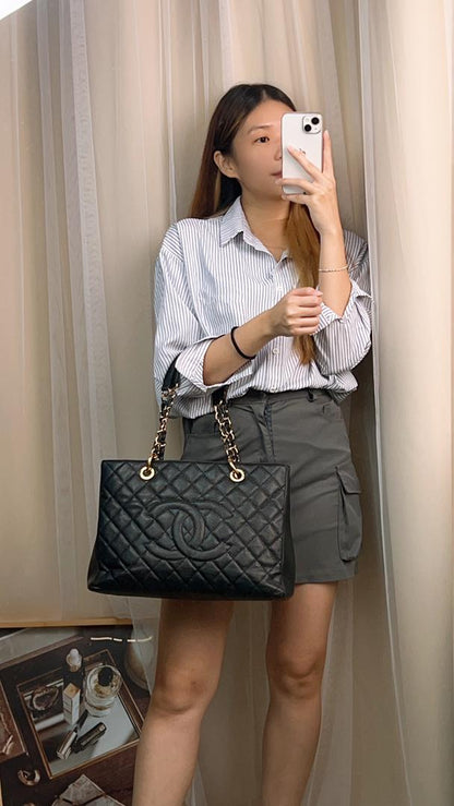 Chanel Black Caviar GST GHW