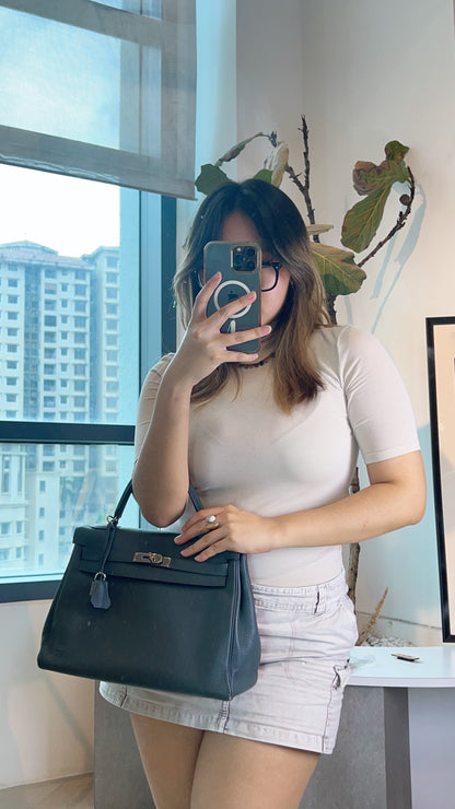 Hermes Bleu Orage Kelly 32 PHW