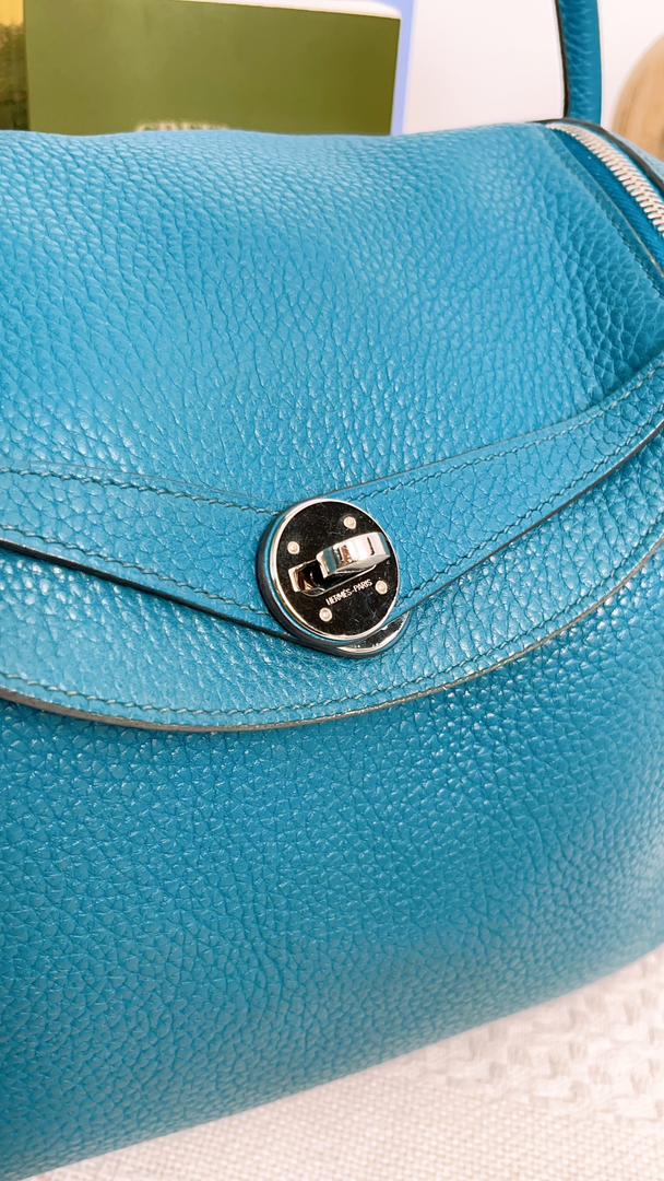 Hermes Blue Lindy 30 (PHW)