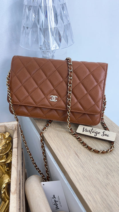 Chanel Brown Caviar Classic WOC