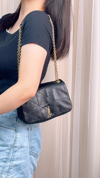 YSL Black Lambskin Mini Jamie 4.3 (GHW)