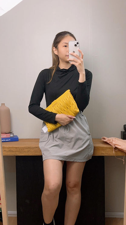 Miu Miu Yellow Matelasse Nappa Leather Clutch