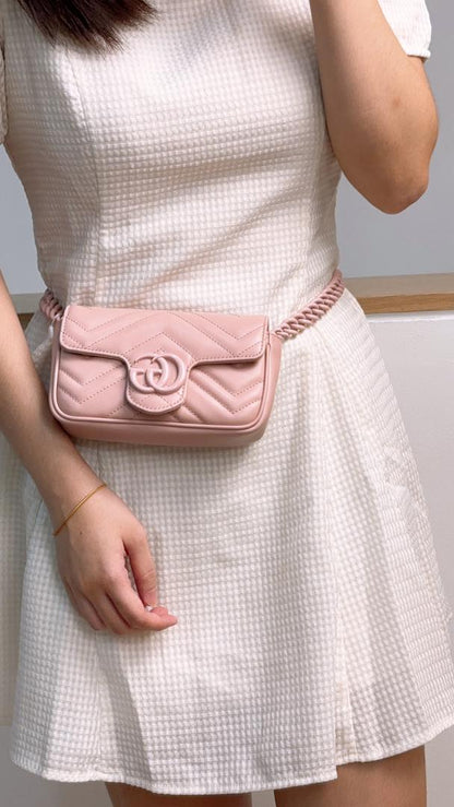 Gucci So Pink Supermini Marmont Belt Bag