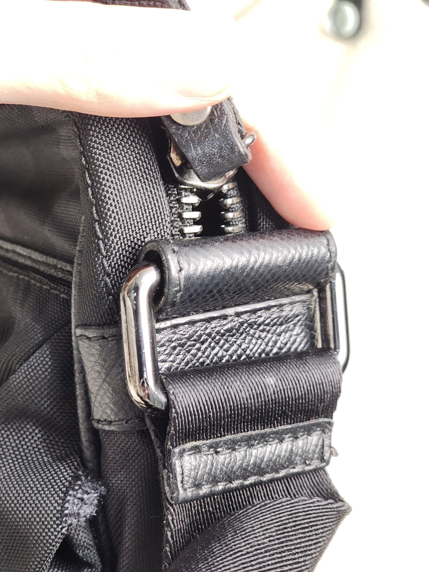 Burberry Nylon Smoked Check Messenger Bag