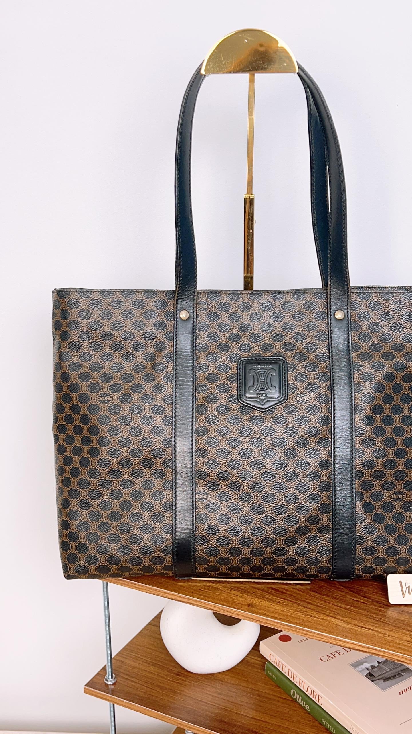 Celine Black Macadam Tote Bag