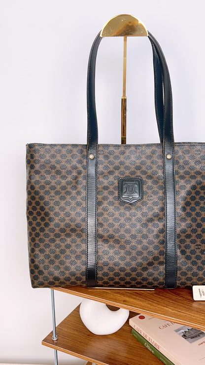 Celine Black Macadam Tote Bag