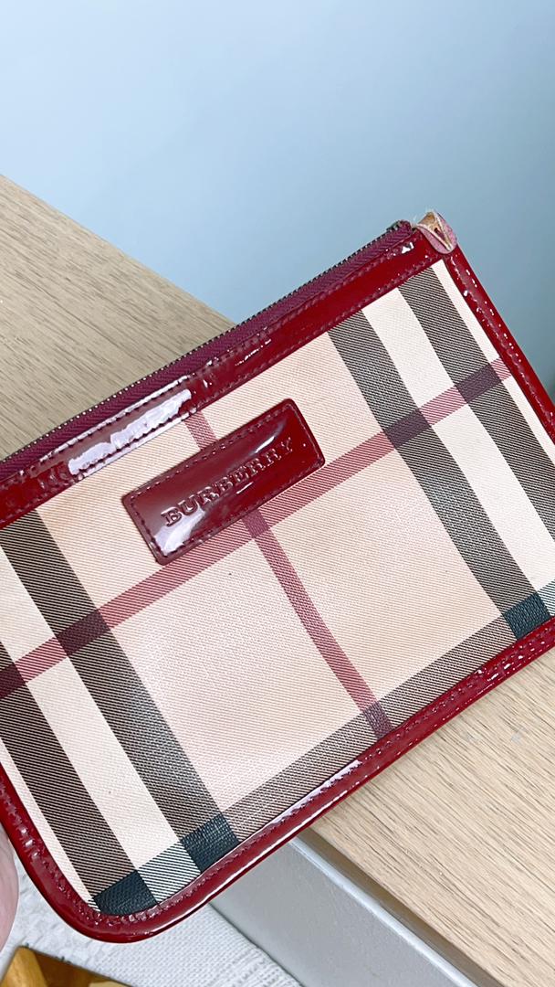 Burberry Red / Beige House Check PVC Cantebury Tote