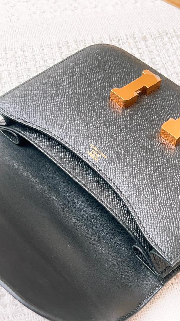 Hermes Black Constance 18 (GHW)