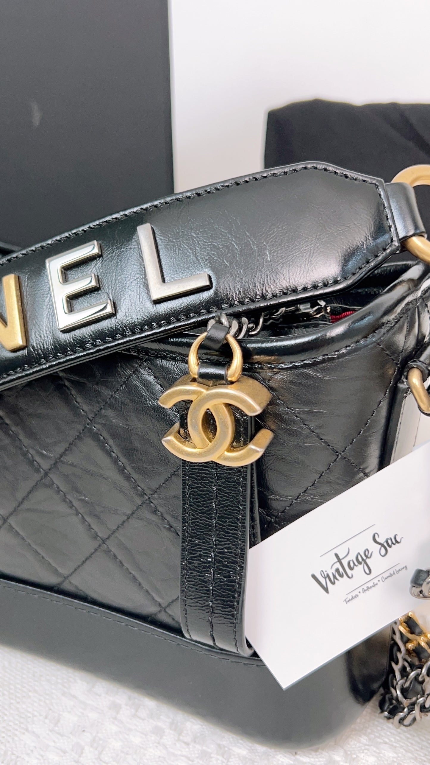 Chanel Black Small Gabrielle Handle