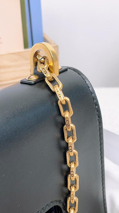 Dior Black Calfskin Jadior Medium Shoulder Bag GHW